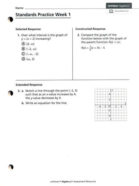 How to Use Envision Algebra 2 Assessment Resources Answer Key